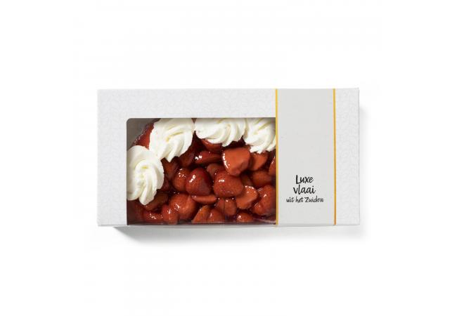 Aardbeienvlaai met slagroom